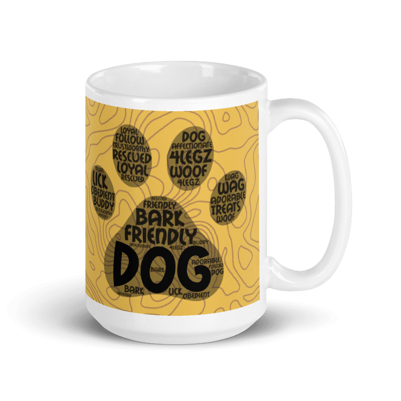 Bark Friendly Dog White glossy mug