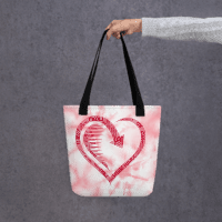 Cat Play on Words with a Red Heart Tote bag