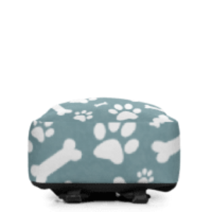 Bones and Paws Teal Minimalist Backpack