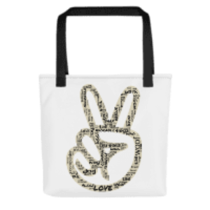 Peace Dog Tote bag