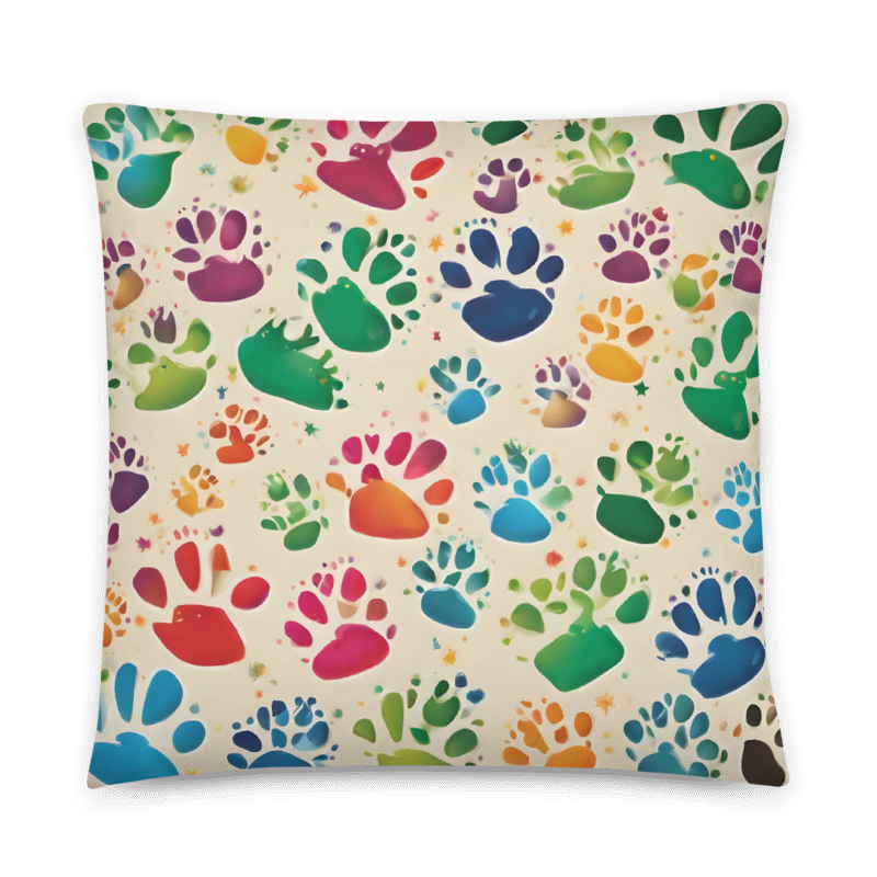 Paws Everywhere Basic Pillow