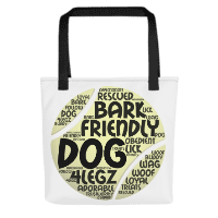 Dog Play on Words with Tennis Ball Tote bag