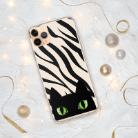 Black Cat Staredown Clear Case for iPhone®