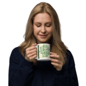 Dog inspiration Words White glossy mug
