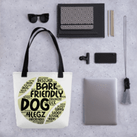 Dog Play on Words with Tennis Ball Tote bag