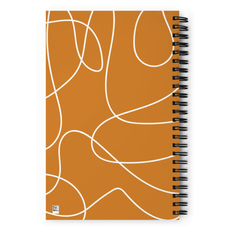 Cat with Orange Background Spiral notebook