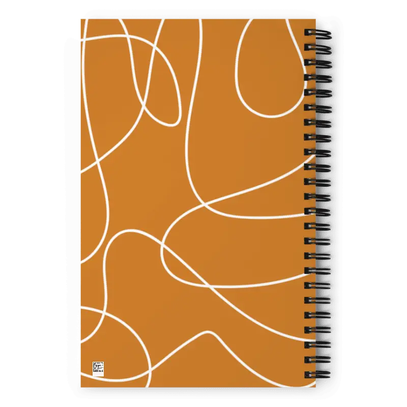 Cat with Orange Background Spiral notebook - 4Legz
