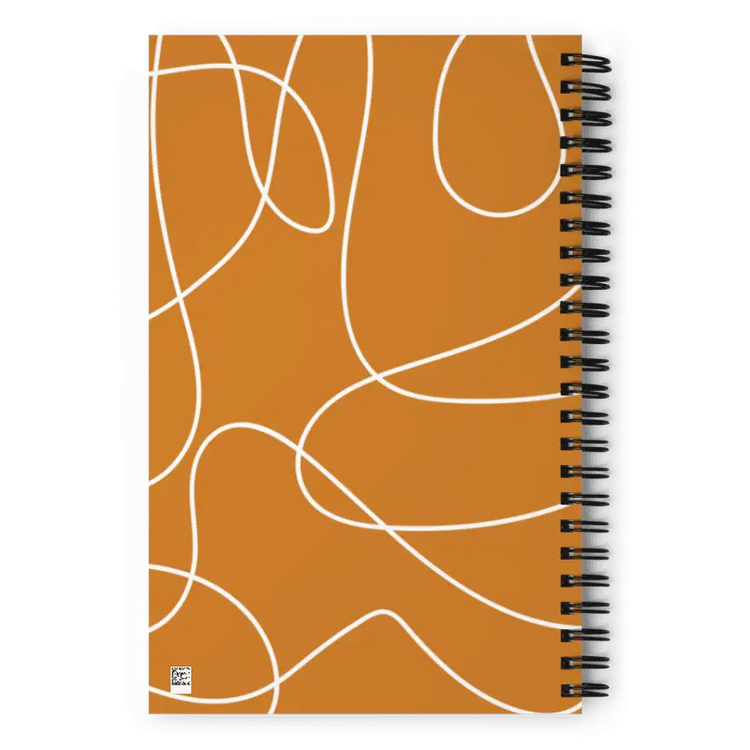 Cat with Orange Background Spiral notebook - 4Legz