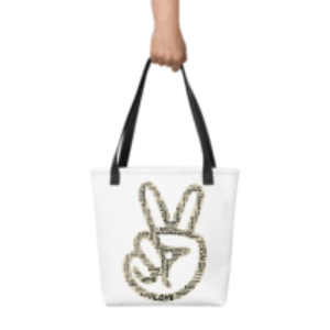 Peace Dog Tote bag