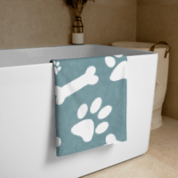 Bones and Paws Teal Towel