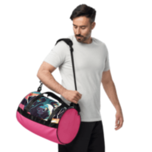 Black Lab Dog All-over print gym bag for both men and women