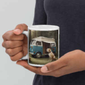 VW Dog White glossy mug