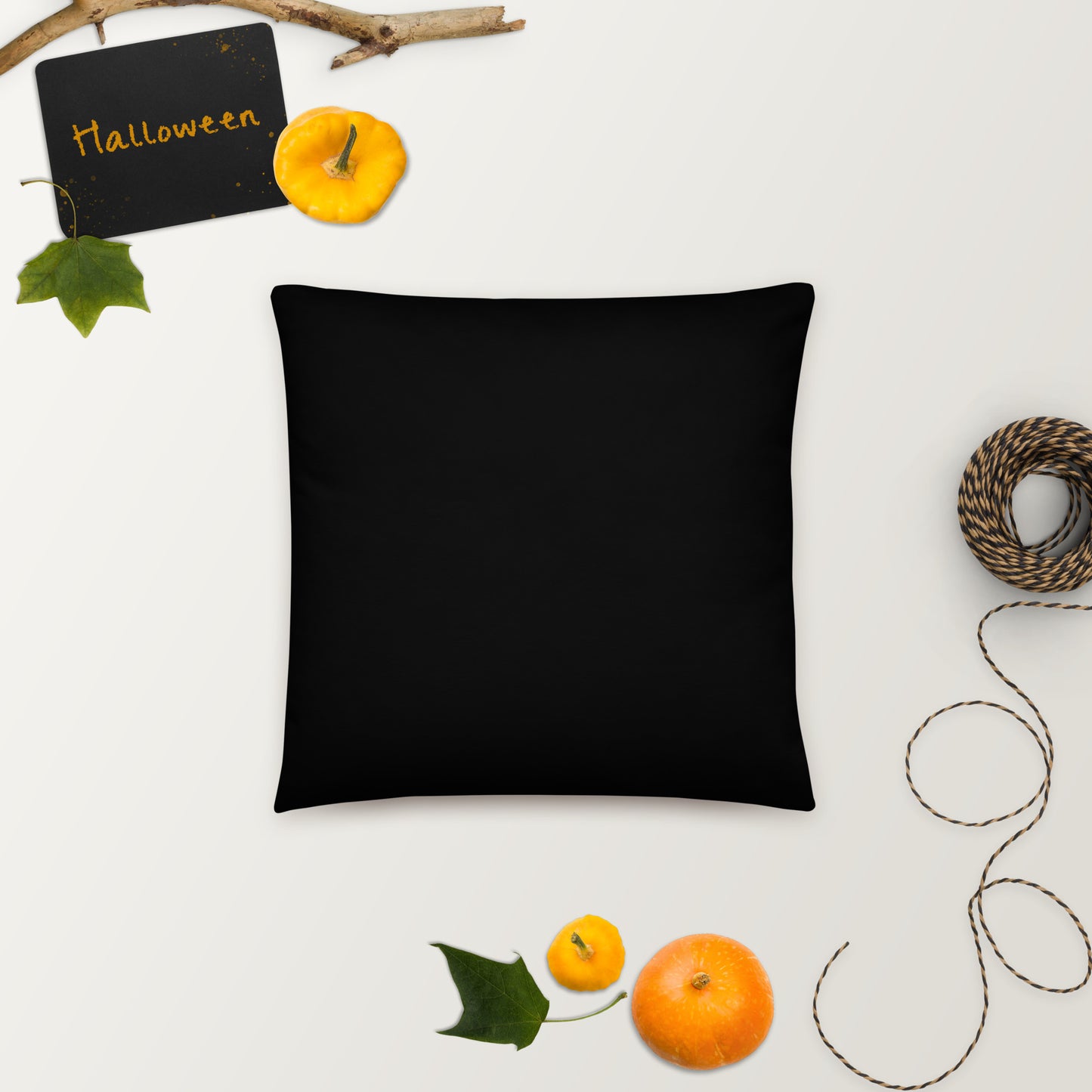 Cat and the Haunted House Basic Pillow