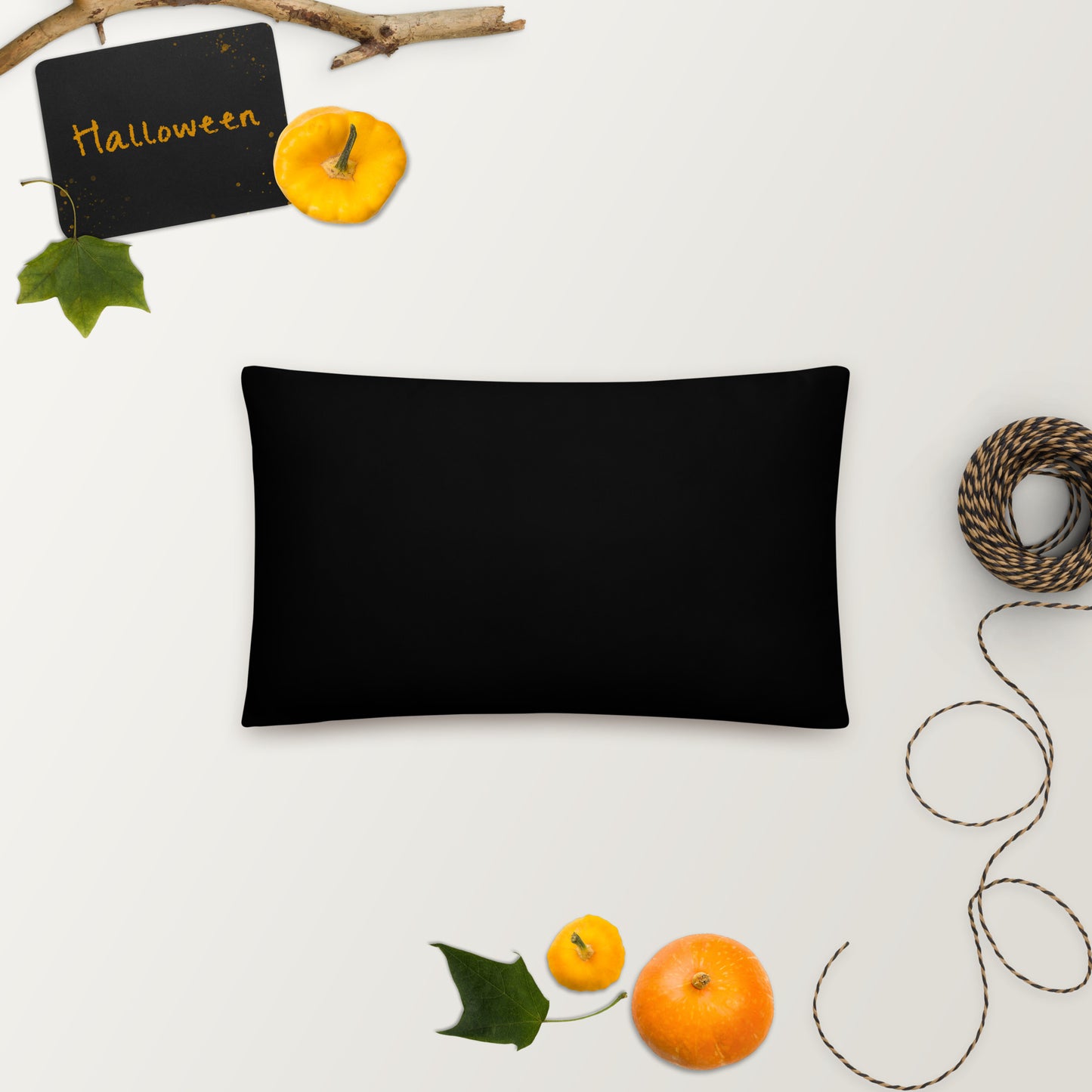 Cat and the Haunted House Basic Pillow