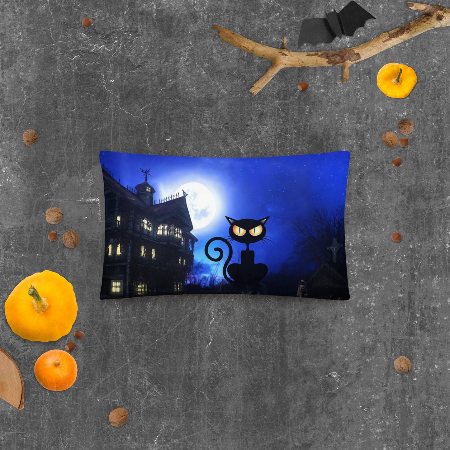 Halloween Cat Basic Pillow
