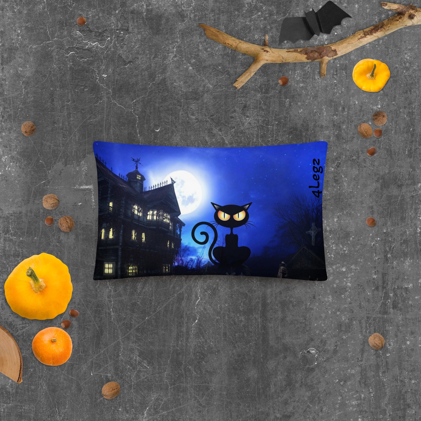 Halloween Cat Basic Pillow