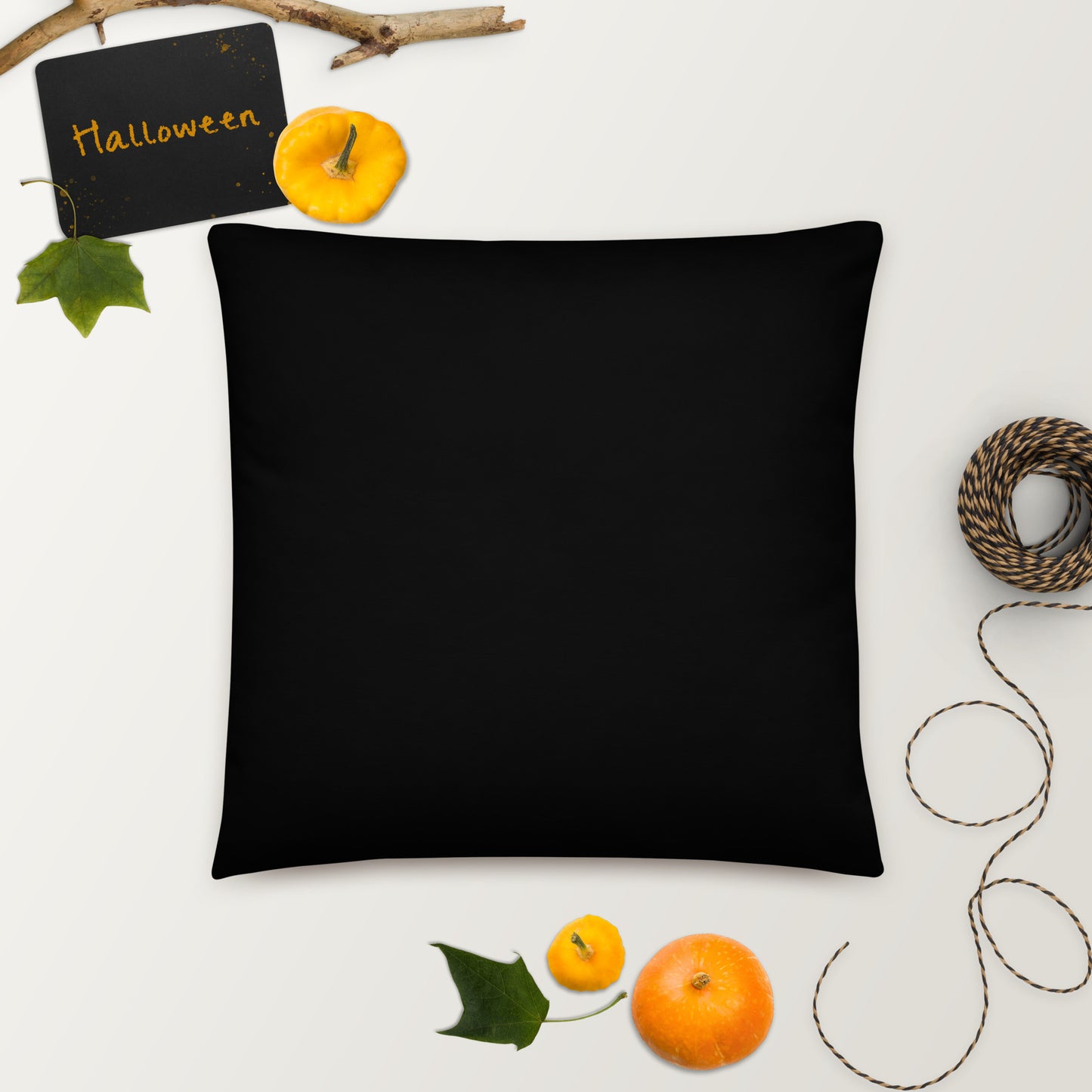 Cat and the Haunted House Basic Pillow