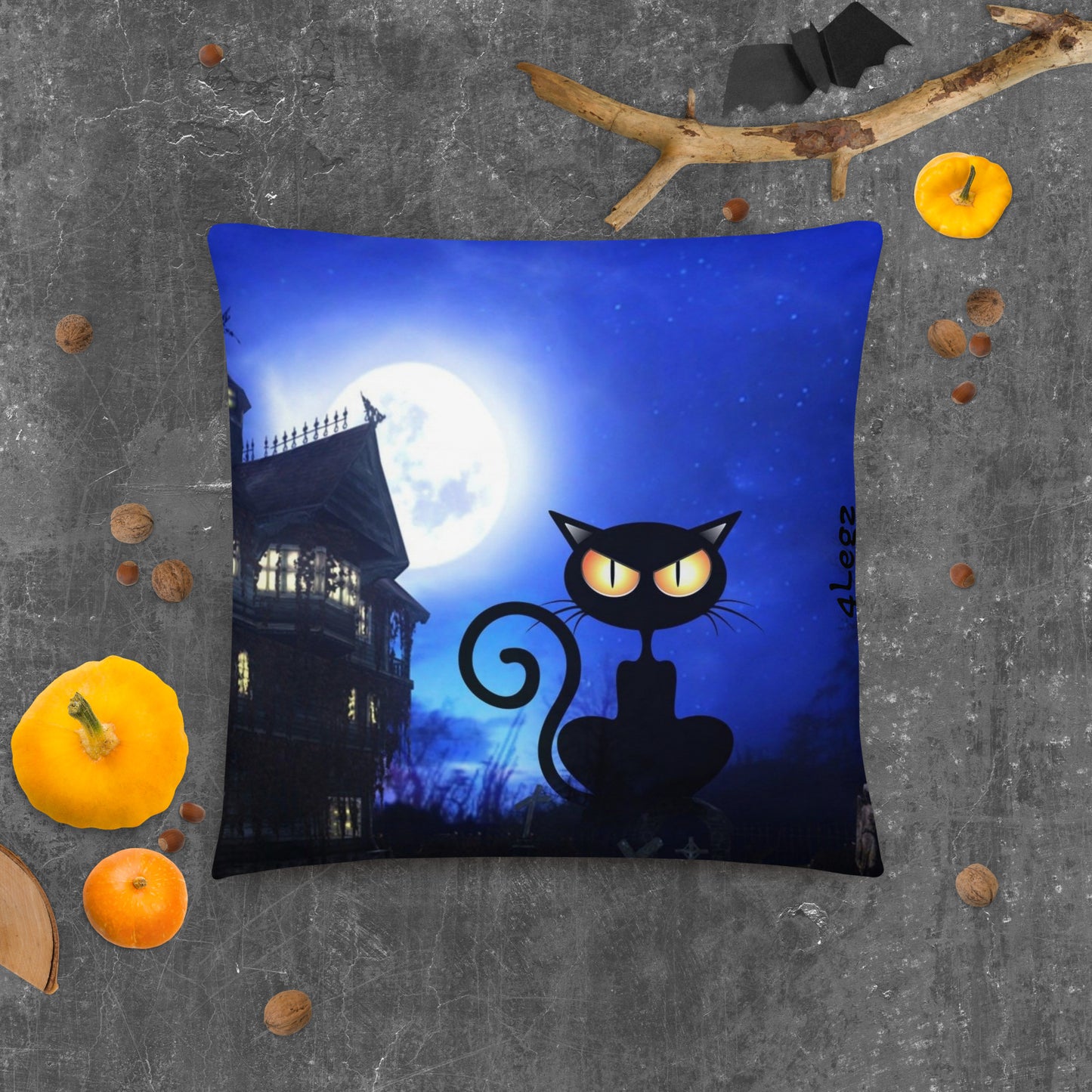 Halloween Cat Basic Pillow