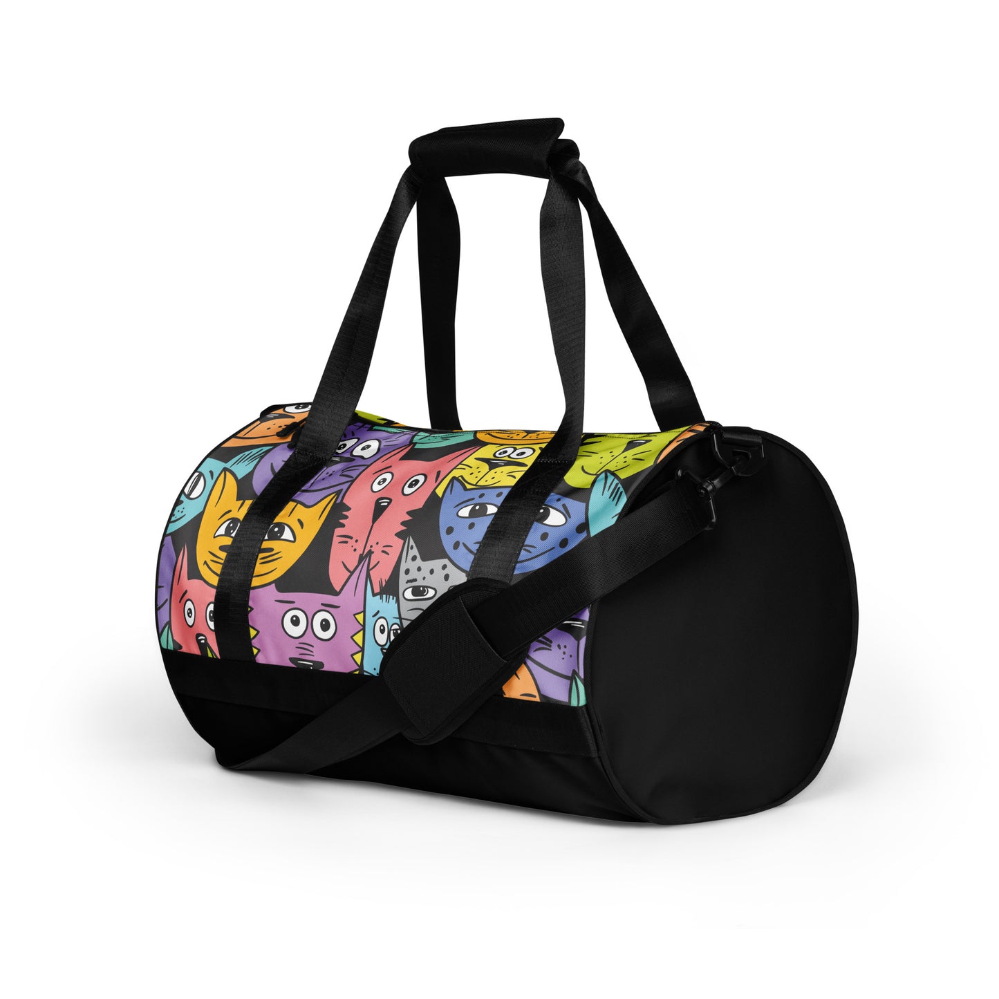 Colorful Cats All-over print gym bag