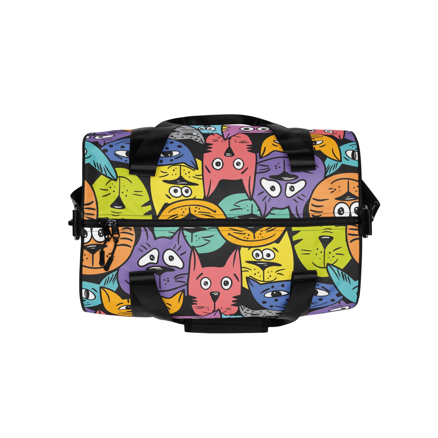 Colorful Cats All-over print gym bag