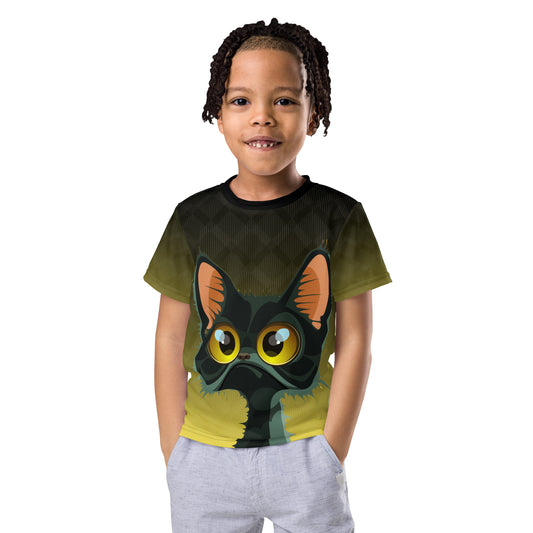 Sad Cat Kids crew neck t-shirt