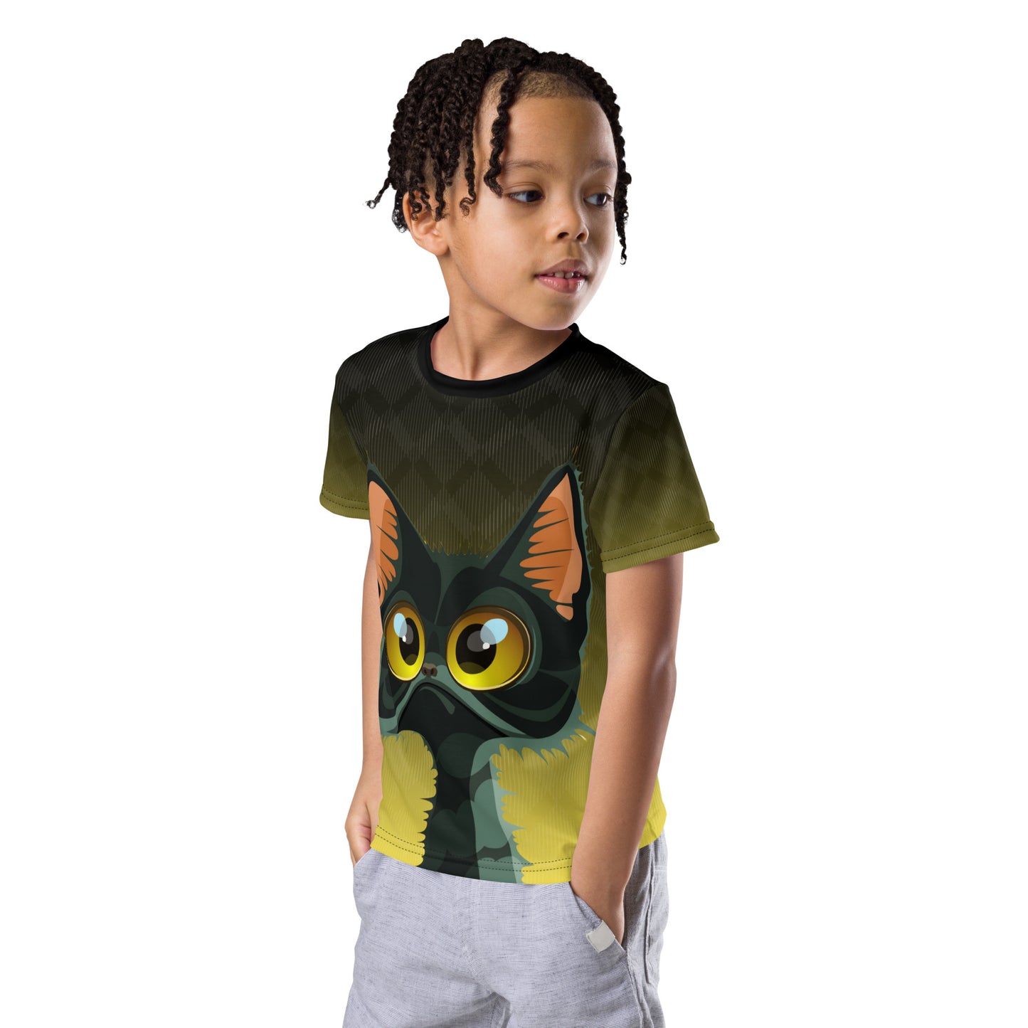 Sad Cat Kids crew neck t-shirt