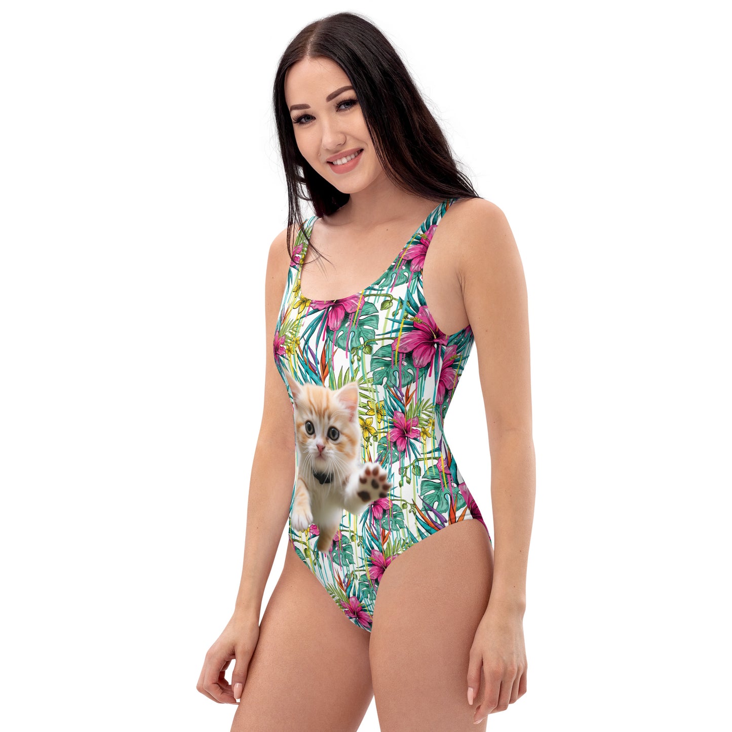 Pretty Cat One-Piece Swimsuit