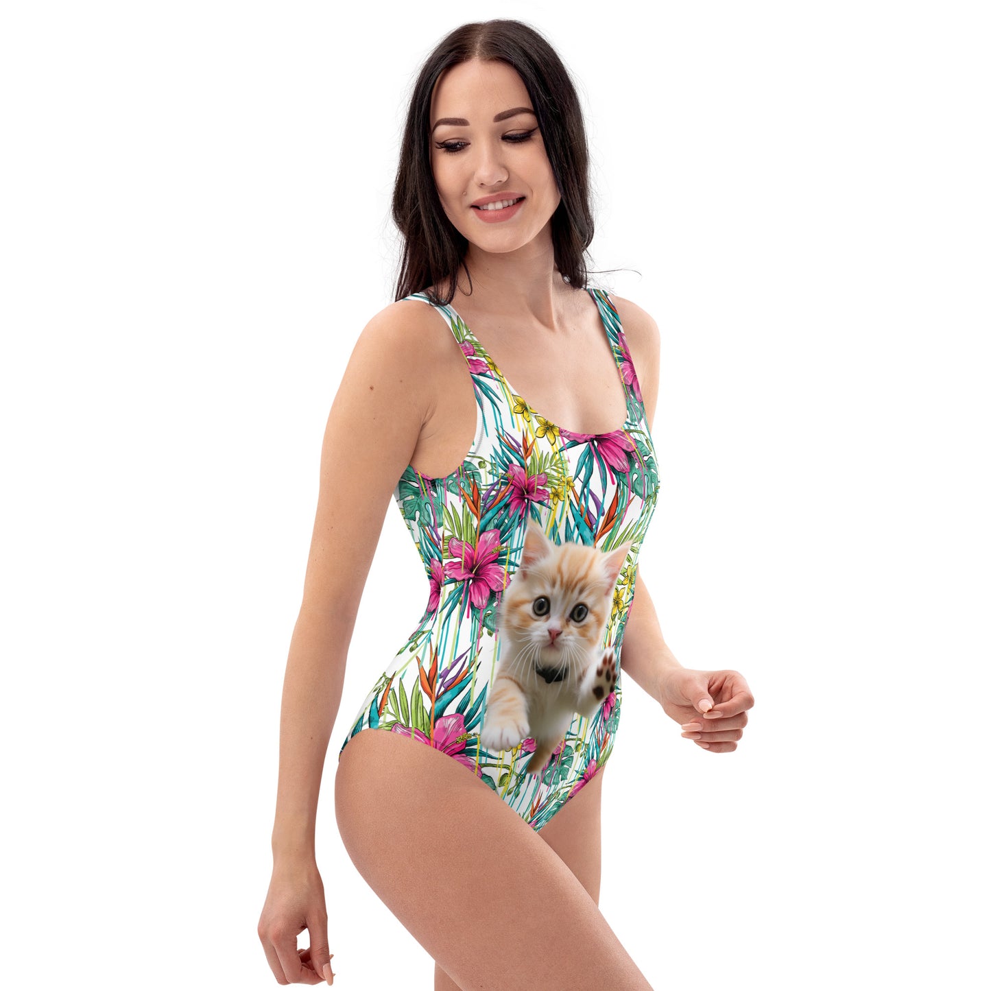 Pretty Cat One-Piece Swimsuit