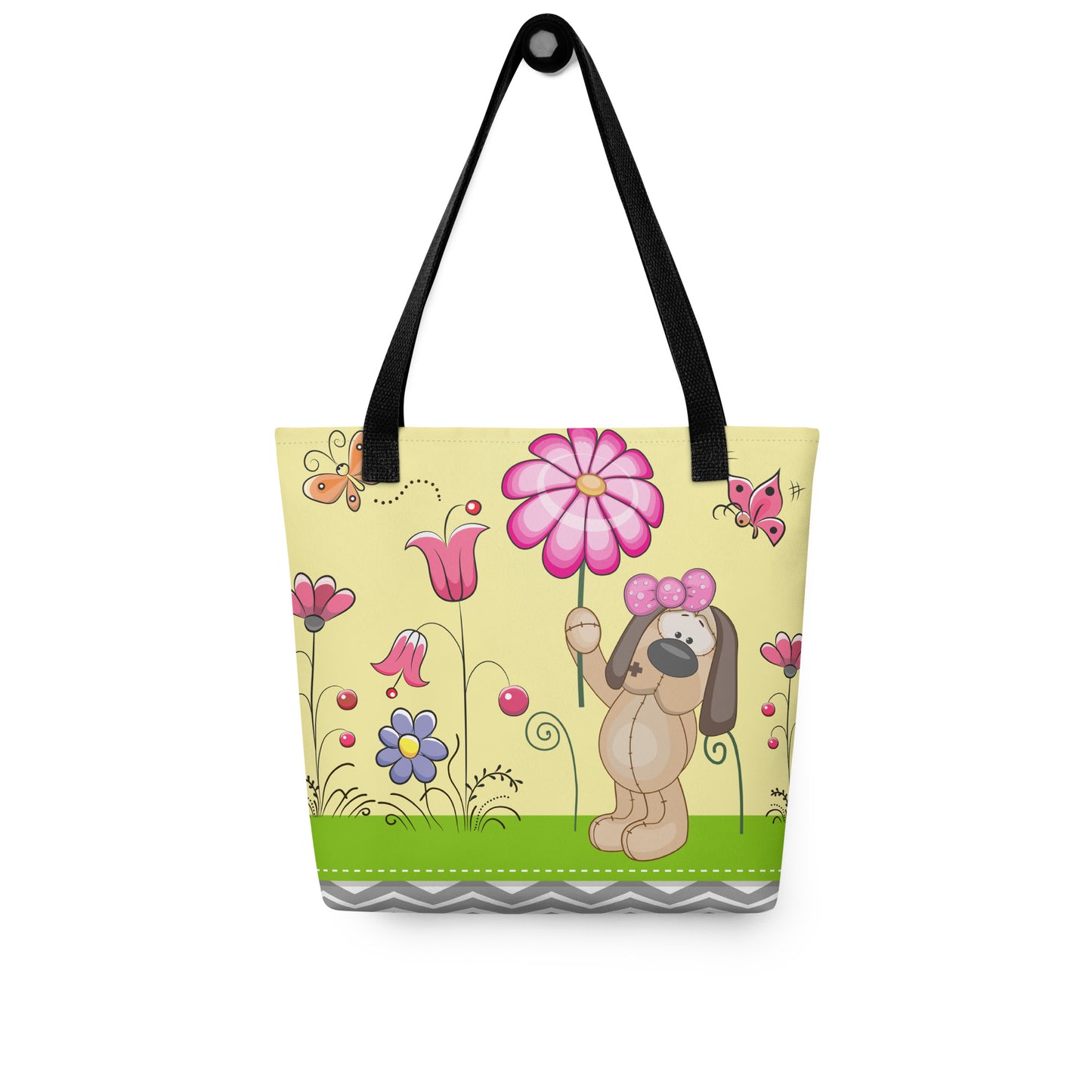Doggy loves Flowers Tote bag