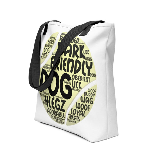 Dog Play on Words with Tennis Ball Tote bag - 4Legz