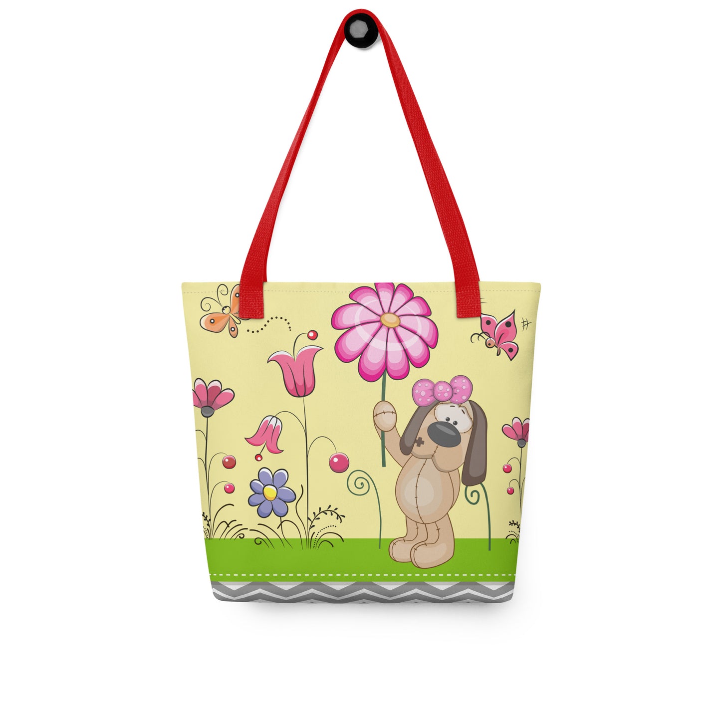 Doggy loves Flowers Tote bag