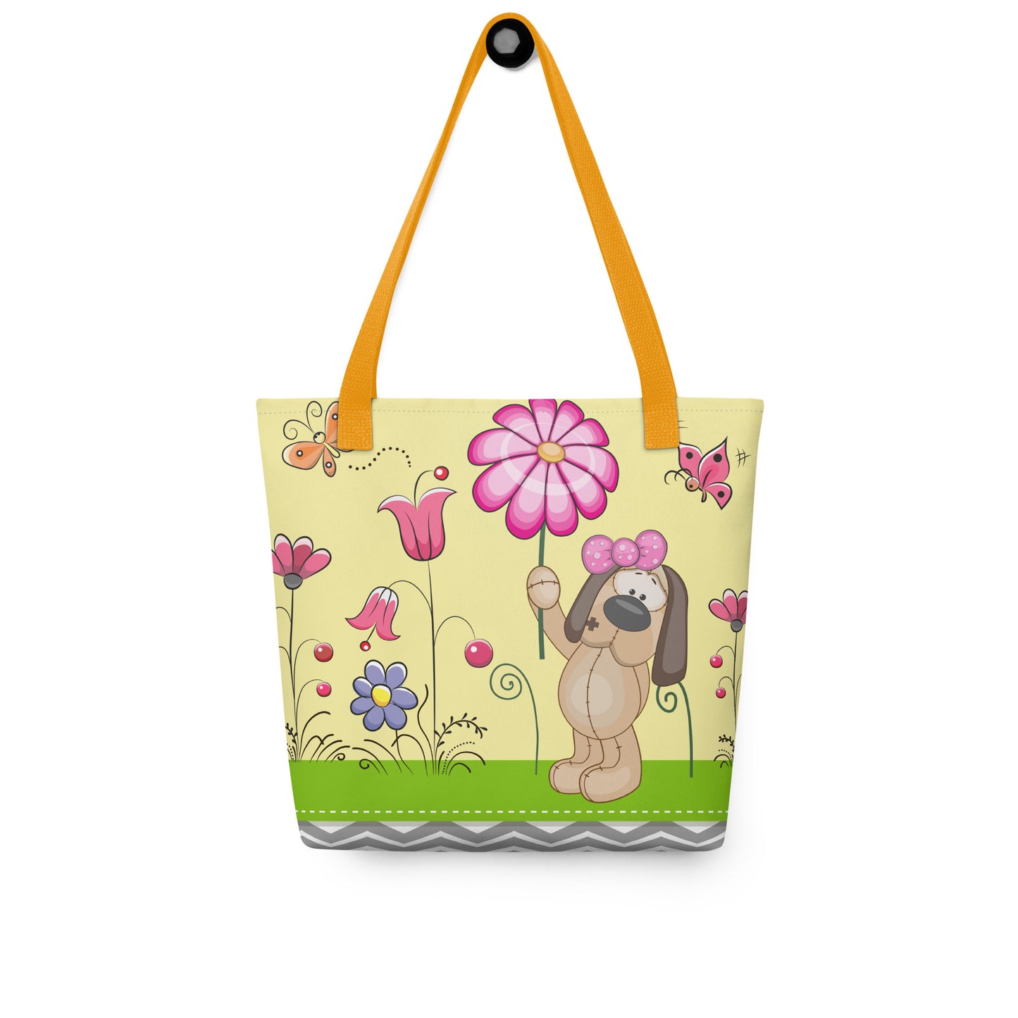 Doggy loves Flowers Tote bag