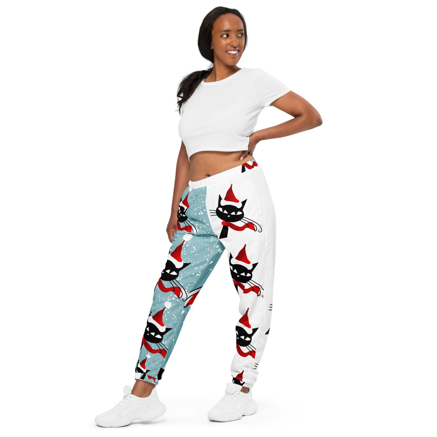 Christmas Black Cat Unisex track pants