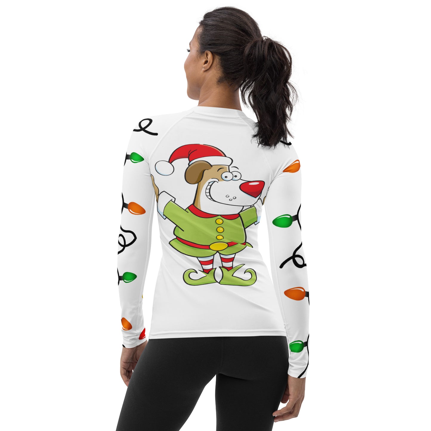 Santa Dog Women's Rash Guard