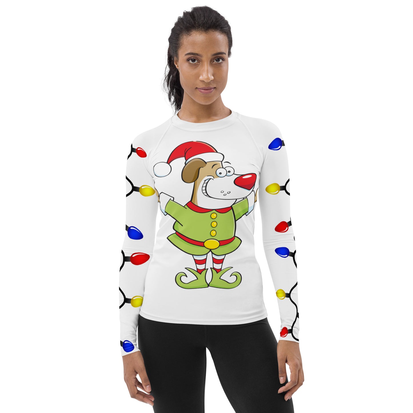 Santa Dog Women's Rash Guard