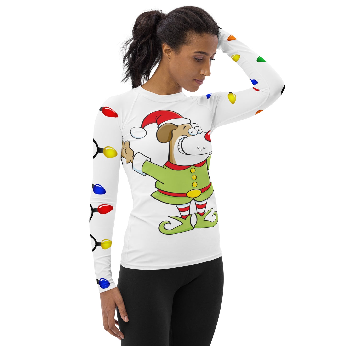 Santa Dog Women's Rash Guard