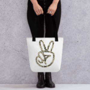 Peace Dog Tote bag
