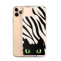 Black Cat Staredown Clear Case for iPhone® - 4Legz