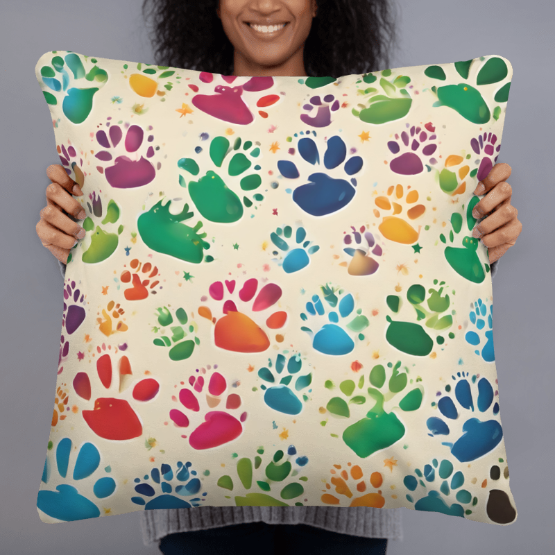 Paws Everywhere Basic Pillow