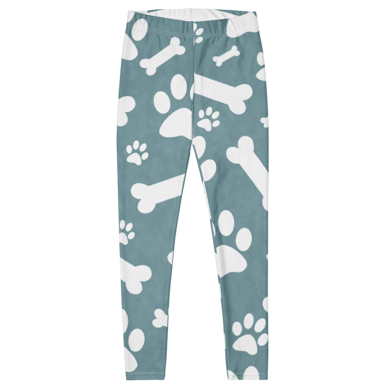Bones and Paws Teal Leggings