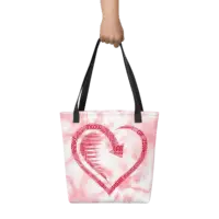 Cat Play on Words with a Red Heart Tote bag - 4Legz