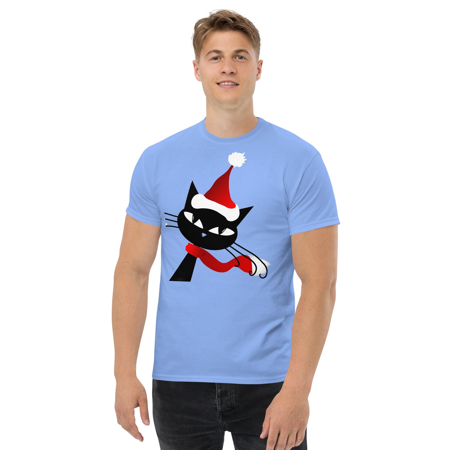 Christmas Black Cat Men's classic tee