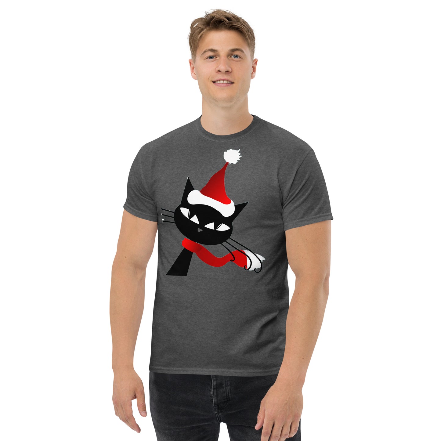 Christmas Black Cat Men's classic tee