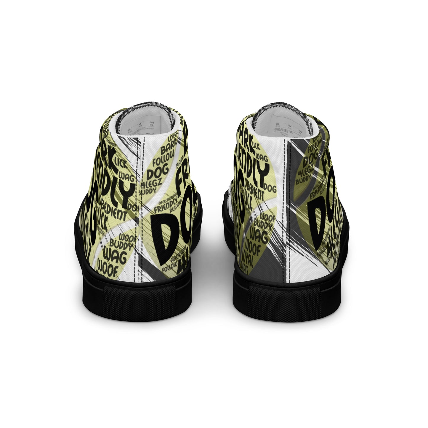 Dog Tennis Ball Men’s high top canvas shoes