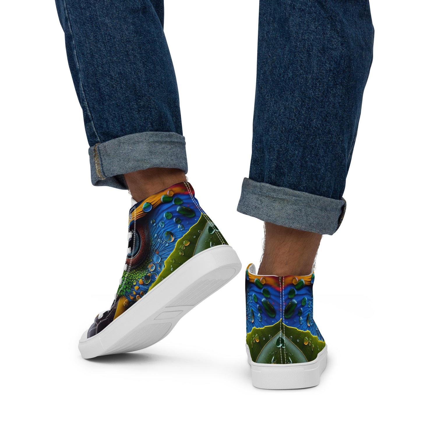 Parrot Men’s high top canvas shoes