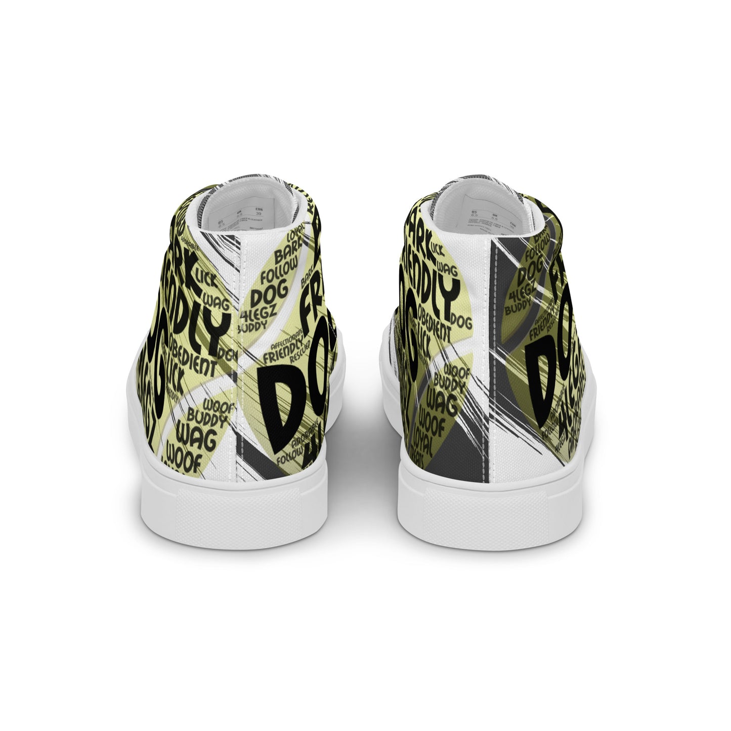 Dog Tennis Ball Men’s high top canvas shoes