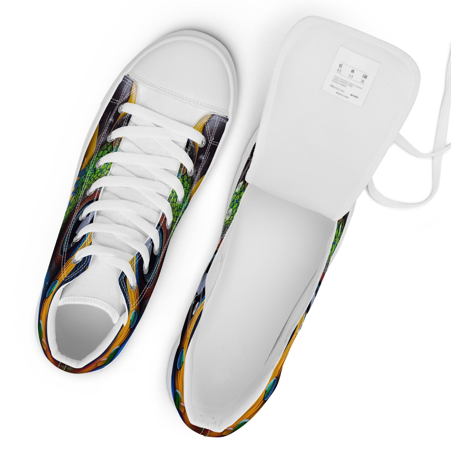 Parrot Men’s high top canvas shoes