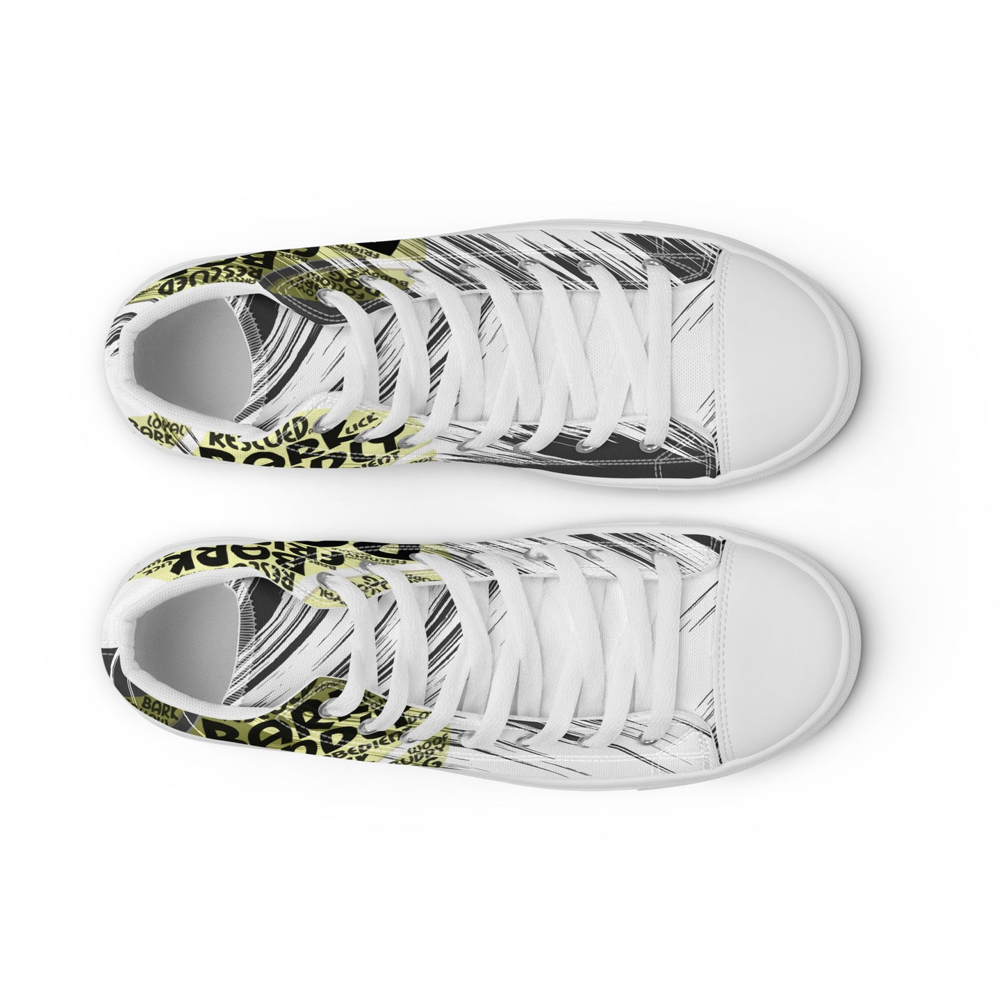 Dog Tennis Ball Men’s high top canvas shoes