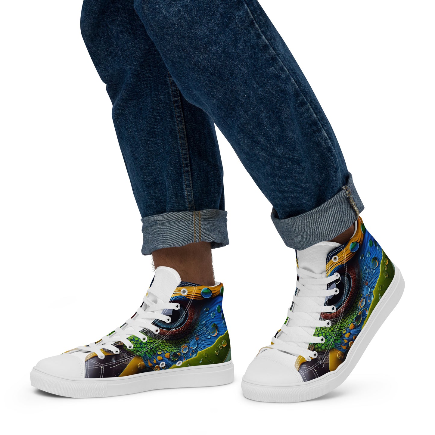 Parrot Men’s high top canvas shoes
