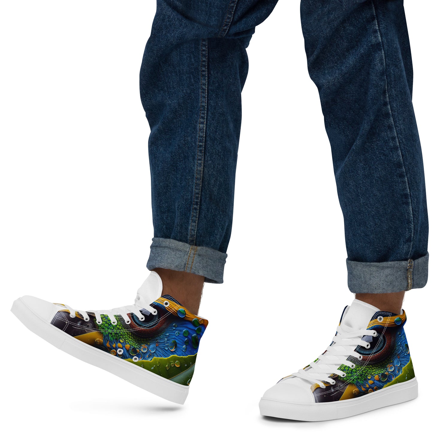 Parrot Men’s high top canvas shoes